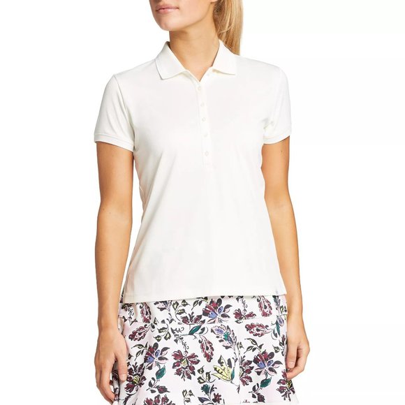 NWT Lady Hagen Women's Jacquard Mesh Short Sleeve Golf Polo - Picture 1 of 4